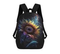 sinyumoney Sac À Dos Enfant Imprimé Cosmic Sunflower Art Print Sac À Dos De Voyage Pour Garçon Et Fille 17inch