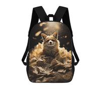 sinyumoney Sac À Dos Enfant Imprimé Dollar Bills Red Fox Luxe Sac À Dos De Voyage Pour Garçon Et Fille 17inch