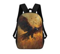 sinyumoney Sac À Dos Enfant Imprimé Eagle in Flight Painting Sac À Dos De Voyage Pour Garçon Et Fille 17inch