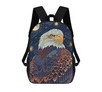 sinyumoney Sac À Dos Enfant Imprimé Eagle in Starry Night Sky Illustration Sac À Dos De Voyage Pour Garçon Et Fille 17inch