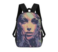 sinyumoney Sac À Dos Enfant Imprimé En 3D Abstract Face Art Print Sac D'école, Sac À Dos Étudiant, Sac À Dos Tendance Et Léger Pour L'école, Le Collège Et Les Voyages 17inch