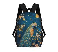 sinyumoney Sac À Dos Enfant Imprimé En 3D Abstract Peacock Kintsugi Sac D'école, Sac À Dos Étudiant, Sac À Dos Tendance Et Léger Pour L'école, Le Collège Et Les Voyages 17inch