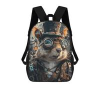 sinyumoney Sac À Dos Enfant Imprimé En 3D Animal Steampunk Squirrel Sac D'école, Sac À Dos Étudiant, Sac À Dos Tendance Et Léger Pour L'école, Le Collège Et Les Voyages 17inch