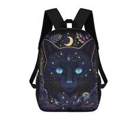 sinyumoney Sac À Dos Enfant Imprimé En 3D Black Light Cat 6 Sac D'école, Sac À Dos Étudiant, Sac À Dos Tendance Et Léger Pour L'école, Le Collège Et Les Voyages 17inch