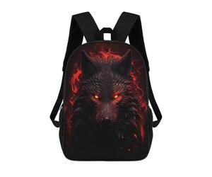sinyumoney Sac À Dos Enfant Imprimé En 3D Black Wolf Red Eyes Sac D'école, Sac À Dos Étudiant, Sac À Dos Tendance Et Léger Pour L'école, Le Collège Et Les Voyages 17inch