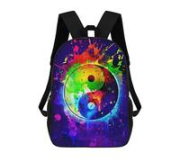 sinyumoney Sac À Dos Enfant Imprimé En 3D Colorful Yin Yang Sac D'école, Sac À Dos Étudiant, Sac À Dos Tendance Et Léger Pour L'école, Le Collège Et Les Voyages 17inch