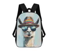 sinyumoney Sac À Dos Enfant Imprimé En 3D Cool Llama in Sunglasses Sac D'école, Sac À Dos Étudiant, Sac À Dos Tendance Et Léger Pour L'école, Le Collège Et Les Voyages 17inch