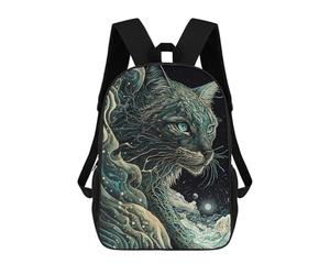 sinyumoney Sac À Dos Enfant Imprimé En 3D Cougar Japanese Art Sac D'école, Sac À Dos Étudiant, Sac À Dos Tendance Et Léger Pour L'école, Le Collège Et Les Voyages 17inch
