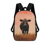 sinyumoney Sac À Dos Enfant Imprimé En 3D Cow in Pastel Field Sac D'école, Sac À Dos Étudiant, Sac À Dos Tendance Et Léger Pour L'école, Le Collège Et Les Voyages 17inch