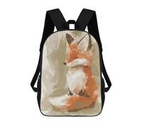 sinyumoney Sac À Dos Enfant Imprimé En 3D Cute Resting Fox Sac D'école, Sac À Dos Étudiant, Sac À Dos Tendance Et Léger Pour L'école, Le Collège Et Les Voyages 17inch