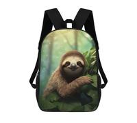 sinyumoney Sac À Dos Enfant Imprimé En 3D Cute Sloth in The Wild Sac D'école, Sac À Dos Étudiant, Sac À Dos Tendance Et Léger Pour L'école, Le Collège Et Les Voyages 17inch