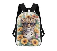 sinyumoney Sac À Dos Enfant Imprimé En 3D Cute Watercolor Leopard Sac D'école, Sac À Dos Étudiant, Sac À Dos Tendance Et Léger Pour L'école, Le Collège Et Les Voyages 17inch