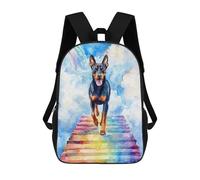 sinyumoney Sac À Dos Enfant Imprimé En 3D Doberman Rainbow Bridge Sac D'école, Sac À Dos Étudiant, Sac À Dos Tendance Et Léger Pour L'école, Le Collège Et Les Voyages 17inch