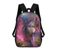 sinyumoney Sac À Dos Enfant Imprimé En 3D Enchanted Wolf Portrait -7 Sac D'école, Sac À Dos Étudiant, Sac À Dos Tendance Et Léger Pour L'école, Le Collège Et Les Voyages 17inch