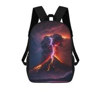 sinyumoney Sac À Dos Enfant Imprimé En 3D Erupting Volcano with Lightning Sac D'école, Sac À Dos Étudiant, Sac À Dos Tendance Et Léger Pour L'école, Le Collège Et Les Voyages 17inch