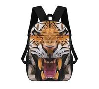 sinyumoney Sac À Dos Enfant Imprimé En 3D Face Tiger 3d Sac D'école, Sac À Dos Étudiant, Sac À Dos Tendance Et Léger Pour L'école, Le Collège Et Les Voyages 17inch
