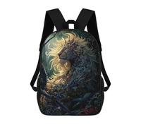 sinyumoney Sac À Dos Enfant Imprimé En 3D Fantasy Leopard Creature in Forest Sac D'école, Sac À Dos Étudiant, Sac À Dos Tendance Et Léger Pour L'école, Le Collège Et Les Voyages 17inch