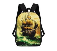 sinyumoney Sac À Dos Enfant Imprimé En 3D Fantasy Ship Sac D'école, Sac À Dos Étudiant, Sac À Dos Tendance Et Léger Pour L'école, Le Collège Et Les Voyages 17inch