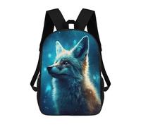 sinyumoney Sac À Dos Enfant Imprimé En 3D Fox in Starry Night Sac D'école, Sac À Dos Étudiant, Sac À Dos Tendance Et Léger Pour L'école, Le Collège Et Les Voyages 17inch