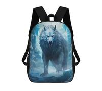 sinyumoney Sac À Dos Enfant Imprimé En 3D Frozen Wolf in Ice World Sac D'école, Sac À Dos Étudiant, Sac À Dos Tendance Et Léger Pour L'école, Le Collège Et Les Voyages 17inch