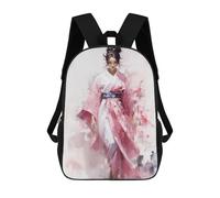 sinyumoney Sac À Dos Enfant Imprimé En 3D Geisha in Pink Sac D'école, Sac À Dos Étudiant, Sac À Dos Tendance Et Léger Pour L'école, Le Collège Et Les Voyages 17inch