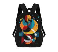 sinyumoney Sac À Dos Enfant Imprimé En 3D Geometric Orbit - Modern Abstract in Motion Sac D'école, Sac À Dos Étudiant, Sac À Dos Tendance Et Léger Pour L'école, Le Collège Et Les Voyages 17inch