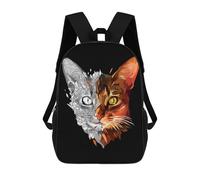 sinyumoney Sac À Dos Enfant Imprimé En 3D GeoSketch Cat Sac D'école, Sac À Dos Étudiant, Sac À Dos Tendance Et Léger Pour L'école, Le Collège Et Les Voyages 17inch