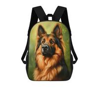 sinyumoney Sac À Dos Enfant Imprimé En 3D German Shepherd Portrait Sac D'école, Sac À Dos Étudiant, Sac À Dos Tendance Et Léger Pour L'école, Le Collège Et Les Voyages 17inch