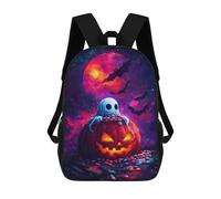 sinyumoney Sac À Dos Enfant Imprimé En 3D Ghost in Pumpkin Sac D'école, Sac À Dos Étudiant, Sac À Dos Tendance Et Léger Pour L'école, Le Collège Et Les Voyages 17inch