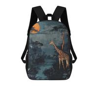 sinyumoney Sac À Dos Enfant Imprimé En 3D Giraffe Under A Full Moon Sac D'école, Sac À Dos Étudiant, Sac À Dos Tendance Et Léger Pour L'école, Le Collège Et Les Voyages 17inch