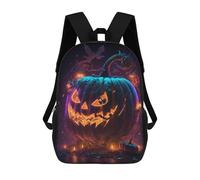 sinyumoney Sac À Dos Enfant Imprimé En 3D Glowing Halloween Pumpkin Sac D'école, Sac À Dos Étudiant, Sac À Dos Tendance Et Léger Pour L'école, Le Collège Et Les Voyages 17inch