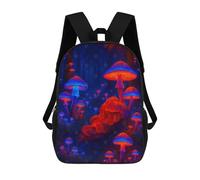 sinyumoney Sac À Dos Enfant Imprimé En 3D Glowing Mushroom Forest Sac D'école, Sac À Dos Étudiant, Sac À Dos Tendance Et Léger Pour L'école, Le Collège Et Les Voyages 17inch