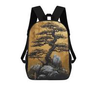 sinyumoney Sac À Dos Enfant Imprimé En 3D Golden Bonsai Tree Sac D'école, Sac À Dos Étudiant, Sac À Dos Tendance Et Léger Pour L'école, Le Collège Et Les Voyages 17inch