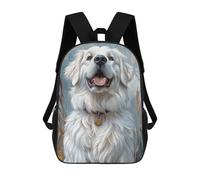 sinyumoney Sac À Dos Enfant Imprimé En 3D Great Pyrenees Dog Portrait Sac D'école, Sac À Dos Étudiant, Sac À Dos Tendance Et Léger Pour L'école, Le Collège Et Les Voyages 17inch