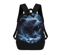 sinyumoney Sac À Dos Enfant Imprimé En 3D Grizzly Bear Roar Sac D'école, Sac À Dos Étudiant, Sac À Dos Tendance Et Léger Pour L'école, Le Collège Et Les Voyages 17inch