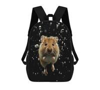 sinyumoney Sac À Dos Enfant Imprimé En 3D Hamster Through Raindrops Sac D'école, Sac À Dos Étudiant, Sac À Dos Tendance Et Léger Pour L'école, Le Collège Et Les Voyages 17inch