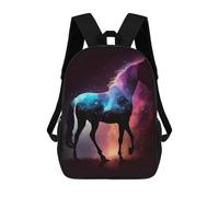 sinyumoney Sac À Dos Enfant Imprimé En 3D Horse Galaxy Night Sac D'école, Sac À Dos Étudiant, Sac À Dos Tendance Et Léger Pour L'école, Le Collège Et Les Voyages 17inch