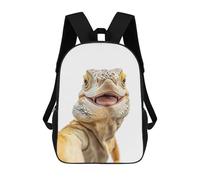 sinyumoney Sac À Dos Enfant Imprimé En 3D Iguana Selfie Sac D'école, Sac À Dos Étudiant, Sac À Dos Tendance Et Léger Pour L'école, Le Collège Et Les Voyages 17inch
