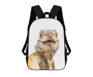 sinyumoney Sac À Dos Enfant Imprimé En 3D Iguana Selfie Sac D'école, Sac À Dos Étudiant, Sac À Dos Tendance Et Léger Pour L'école, Le Collège Et Les Voyages 17inch