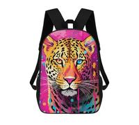 sinyumoney Sac À Dos Enfant Imprimé En 3D Jaguar Pop Art Portrait Sac D'école, Sac À Dos Étudiant, Sac À Dos Tendance Et Léger Pour L'école, Le Collège Et Les Voyages 17inch