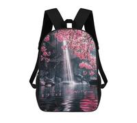 sinyumoney Sac À Dos Enfant Imprimé En 3D Japanese Sakura Bloom Sac D'école, Sac À Dos Étudiant, Sac À Dos Tendance Et Léger Pour L'école, Le Collège Et Les Voyages 17inch