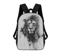 sinyumoney Sac À Dos Enfant Imprimé En 3D Lion in Charcoal Art Sac D'école, Sac À Dos Étudiant, Sac À Dos Tendance Et Léger Pour L'école, Le Collège Et Les Voyages 17inch
