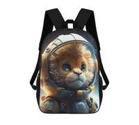sinyumoney Sac À Dos Enfant Imprimé En 3D Lion in Space Suit Sac D'école, Sac À Dos Étudiant, Sac À Dos Tendance Et Léger Pour L'école, Le Collège Et Les Voyages 17inch