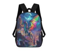 sinyumoney Sac À Dos Enfant Imprimé En 3D Magical Rainbow Dragon Sac D'école, Sac À Dos Étudiant, Sac À Dos Tendance Et Léger Pour L'école, Le Collège Et Les Voyages 17inch