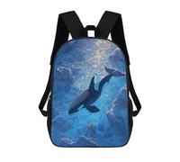 sinyumoney Sac À Dos Enfant Imprimé En 3D Orca in Blue Ocean Art Sac D'école, Sac À Dos Étudiant, Sac À Dos Tendance Et Léger Pour L'école, Le Collège Et Les Voyages 17inch