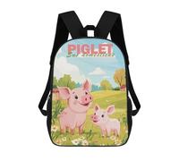 sinyumoney Sac À Dos Enfant Imprimé En 3D Piglet Illustration Sac D'école, Sac À Dos Étudiant, Sac À Dos Tendance Et Léger Pour L'école, Le Collège Et Les Voyages 17inch