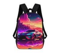 sinyumoney Sac À Dos Enfant Imprimé En 3D Retro Car 17 Sac D'école, Sac À Dos Étudiant, Sac À Dos Tendance Et Léger Pour L'école, Le Collège Et Les Voyages 17inch