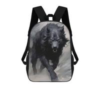 sinyumoney Sac À Dos Enfant Imprimé En 3D Running Black Wolf Sac D'école, Sac À Dos Étudiant, Sac À Dos Tendance Et Léger Pour L'école, Le Collège Et Les Voyages 17inch
