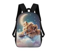 sinyumoney Sac À Dos Enfant Imprimé En 3D Sleeping Lion Cub on Clouds Sac D'école, Sac À Dos Étudiant, Sac À Dos Tendance Et Léger Pour L'école, Le Collège Et Les Voyages 17inch