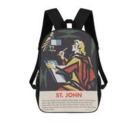 sinyumoney Sac À Dos Enfant Imprimé En 3D ST JOHN Sac D'école, Sac À Dos Étudiant, Sac À Dos Tendance Et Léger Pour L'école, Le Collège Et Les Voyages 17inch